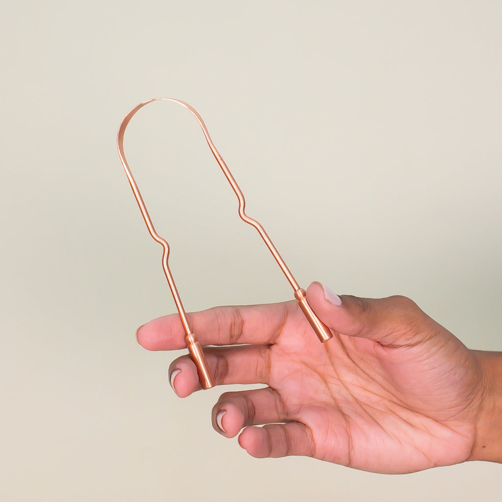 Raspador de Língua Cobre Puro - Modelo Inovador